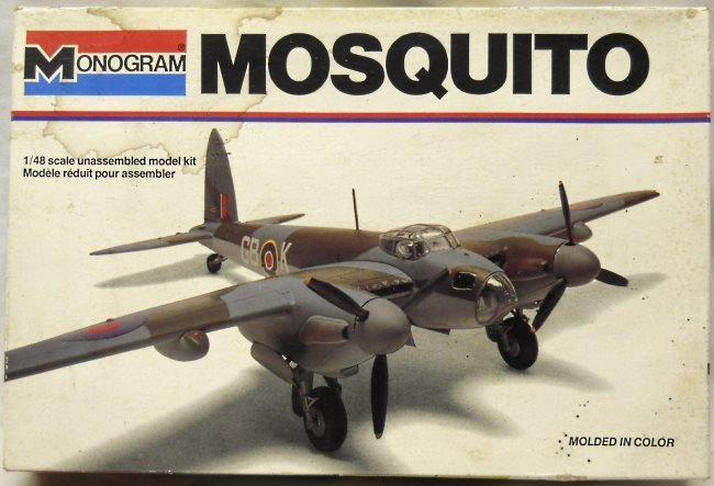 Monogram 1/48 De Havilland Mosquito N.F.II / Mk.IV / F.B.VI / II Night Intruder - White Box Issue, 5408 plastic model kit